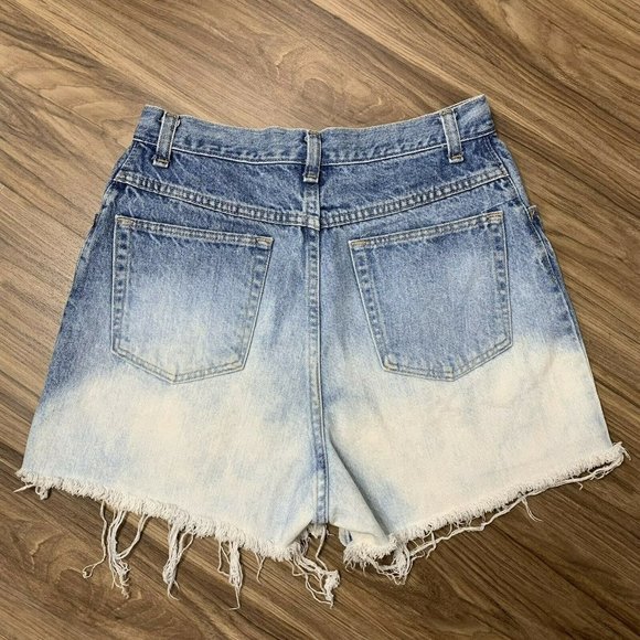Vintage Wrangler High Rise Bleached Ombré Cut Off Denim Jean Shorts Women’s 12 - Picture 3 of 9